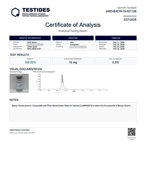 BAC Water 10ml
